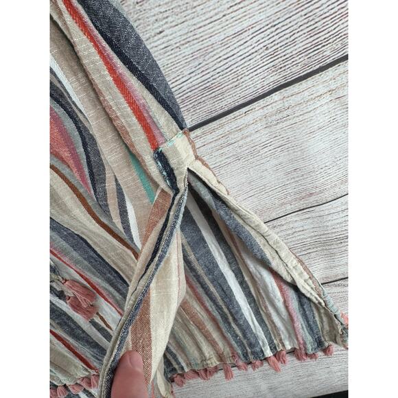 Roller Rabbit Striped Button Down Belted Shirt Dress Womens Large Multicolor - Picture 7 of 14